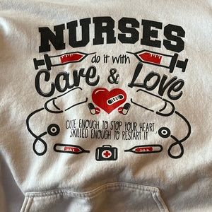nurses Care & Love hoodie , size L